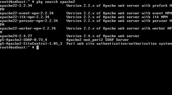 поиск pkg apache2 ls / usr / ports / www / |  grep apache